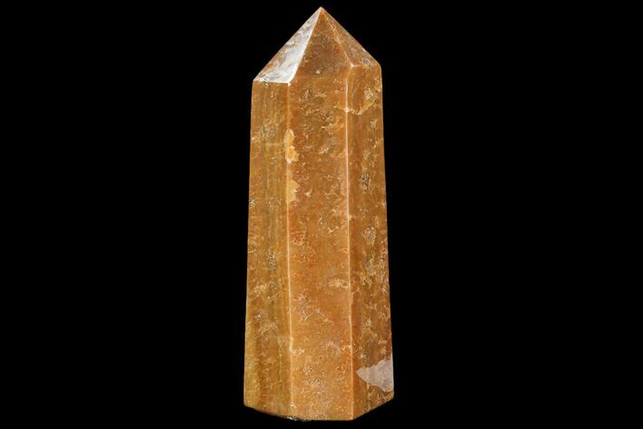 Polished, Orange Calcite Obelisk - Madagascar #108465